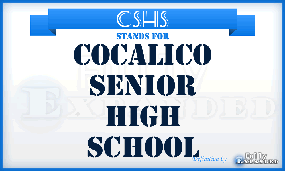 CSHS - Cocalico Senior High School