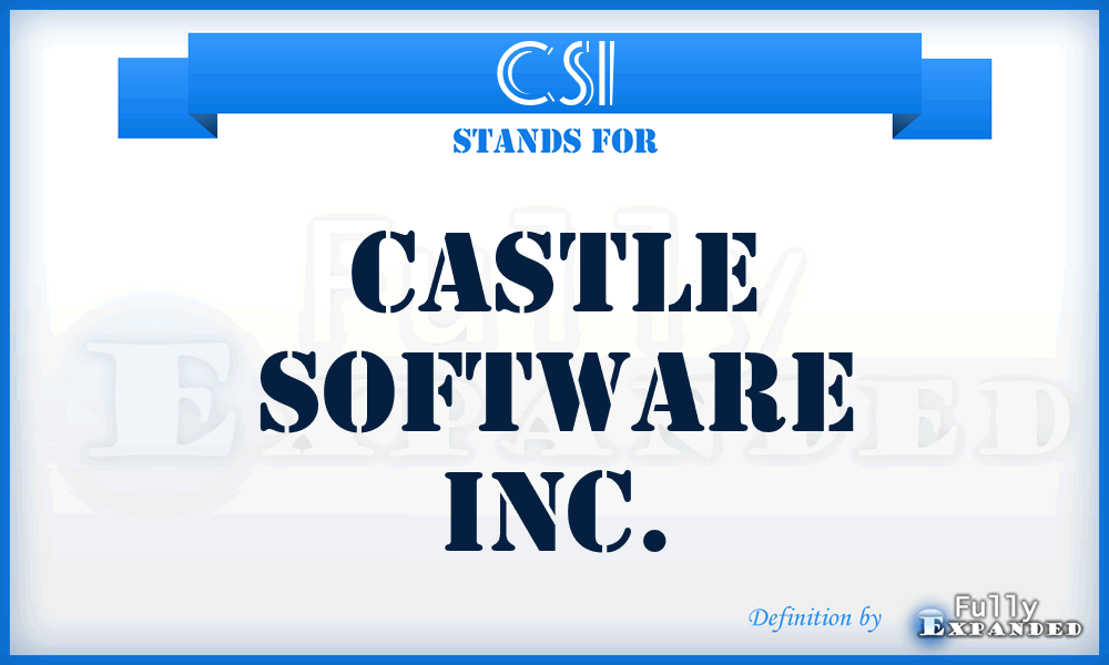 CSI - Castle Software Inc.