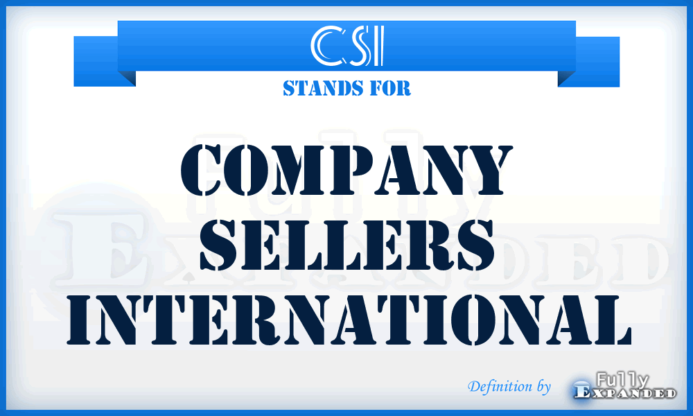 CSI - Company Sellers International