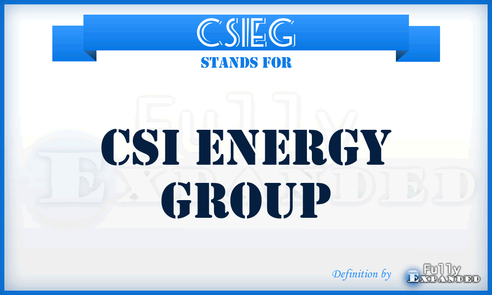 CSIEG - CSI Energy Group