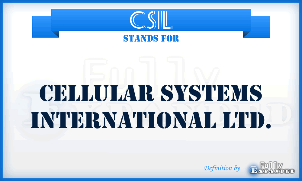 CSIL - Cellular Systems International Ltd.