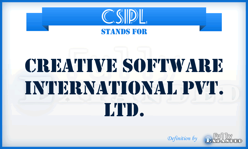 CSIPL - Creative Software International Pvt. Ltd.