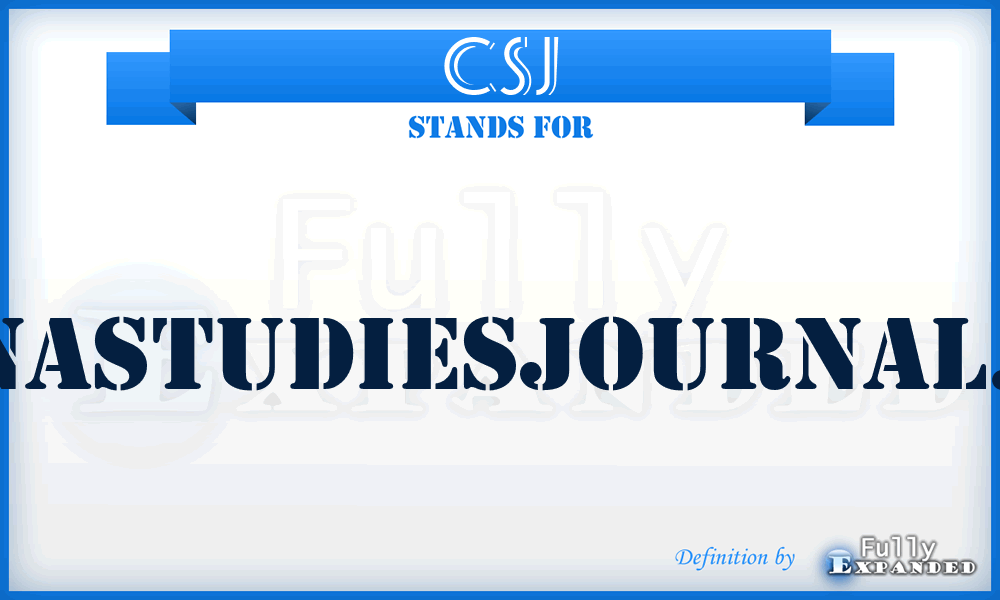 CSJ - ChinaStudiesJournal.com