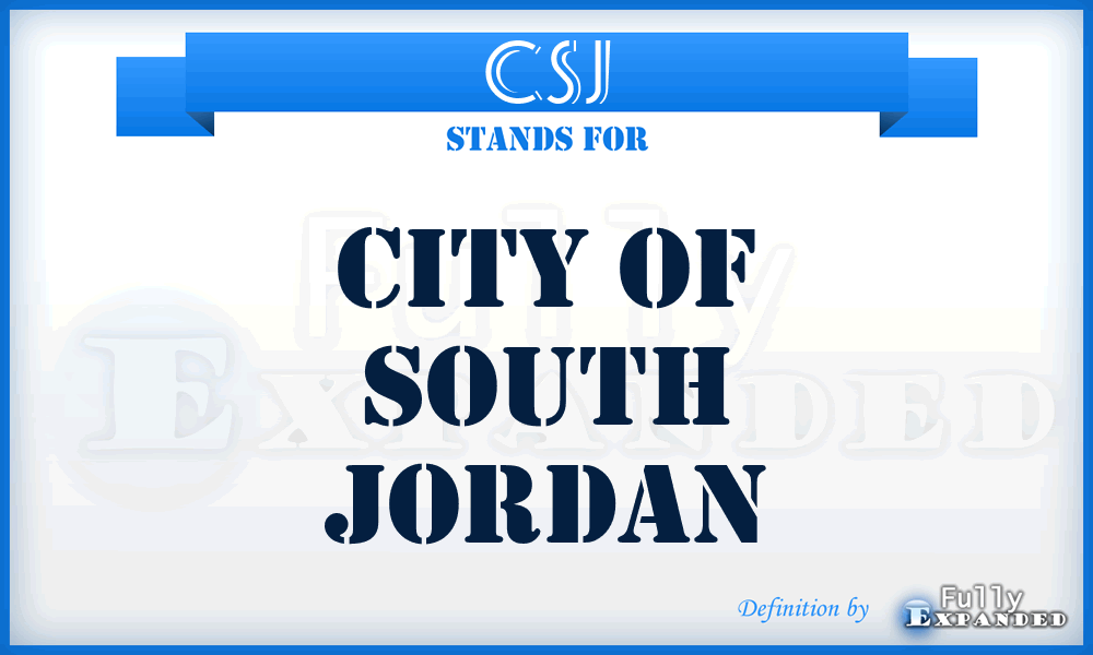 CSJ - City of South Jordan