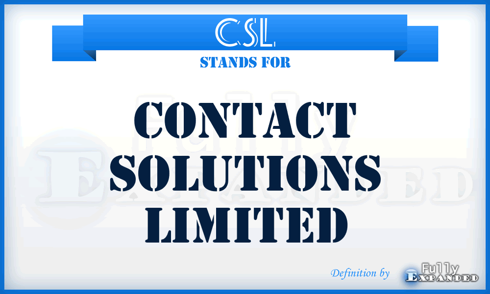 CSL - Contact Solutions Limited