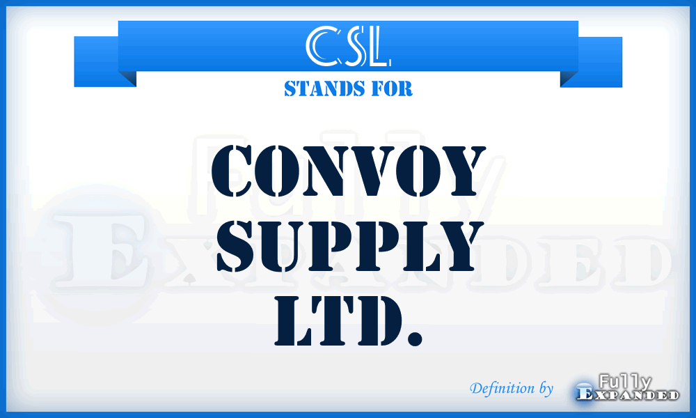 CSL - Convoy Supply Ltd.