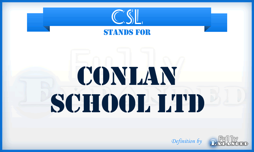 CSL - Conlan School Ltd