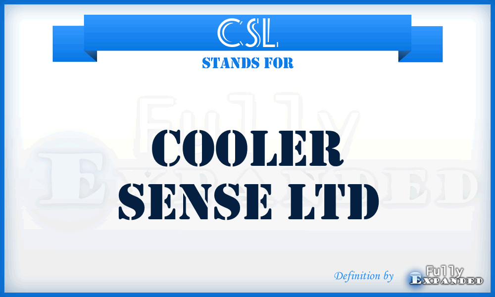 CSL - Cooler Sense Ltd