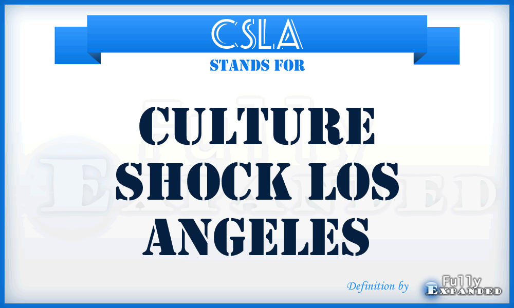 CSLA - Culture Shock Los Angeles