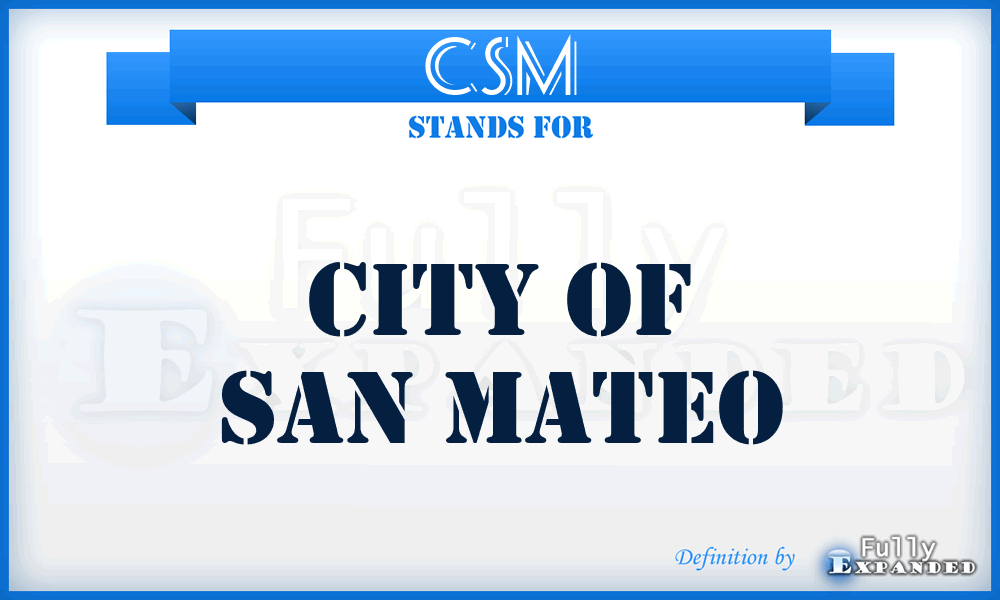 CSM - City of San Mateo