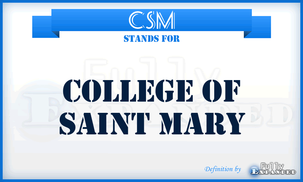 CSM - College of Saint Mary