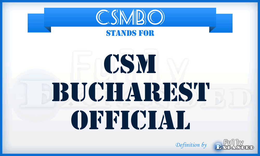 CSMBO - CSM Bucharest Official