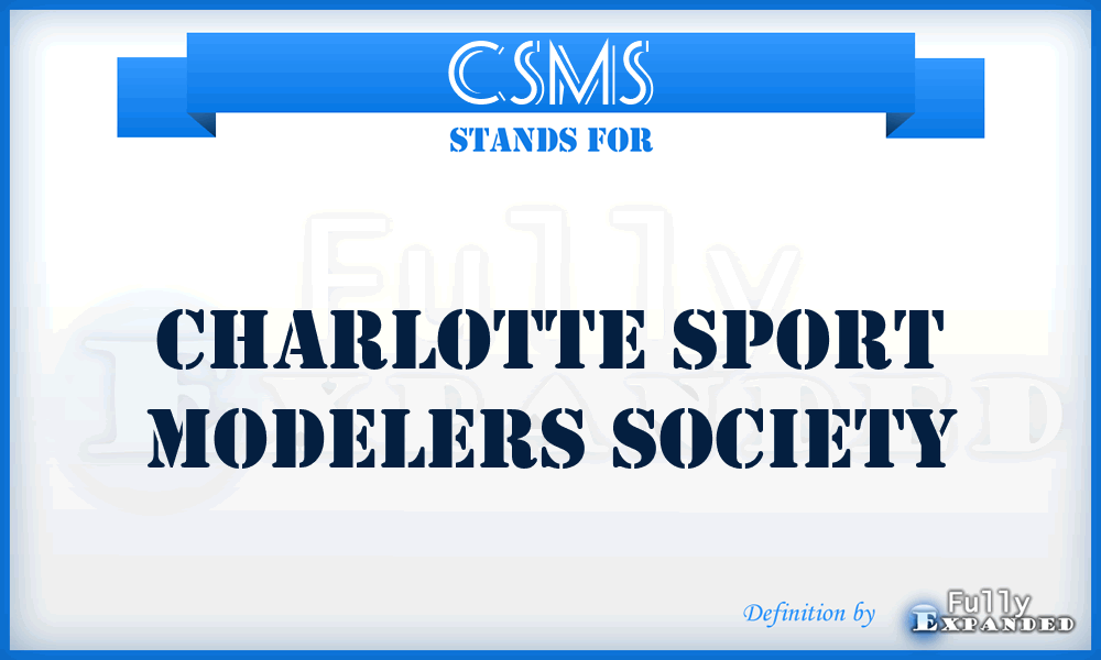 CSMS - Charlotte Sport Modelers Society