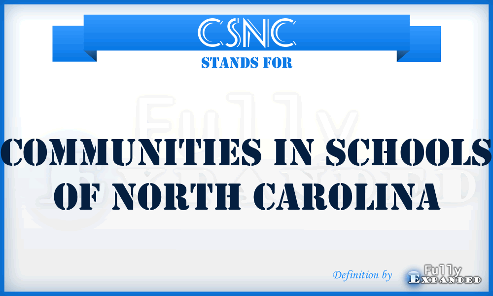 CSNC - Communities in Schools of North Carolina