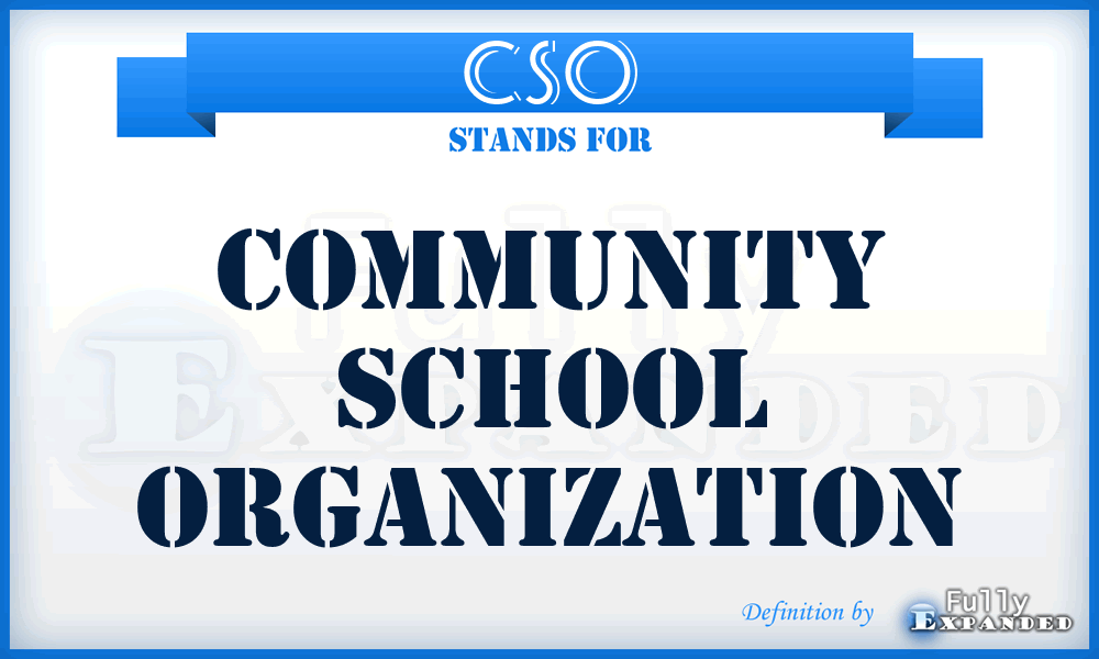 CSO - Community School Organization