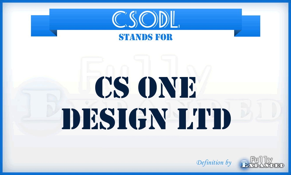 CSODL - CS One Design Ltd