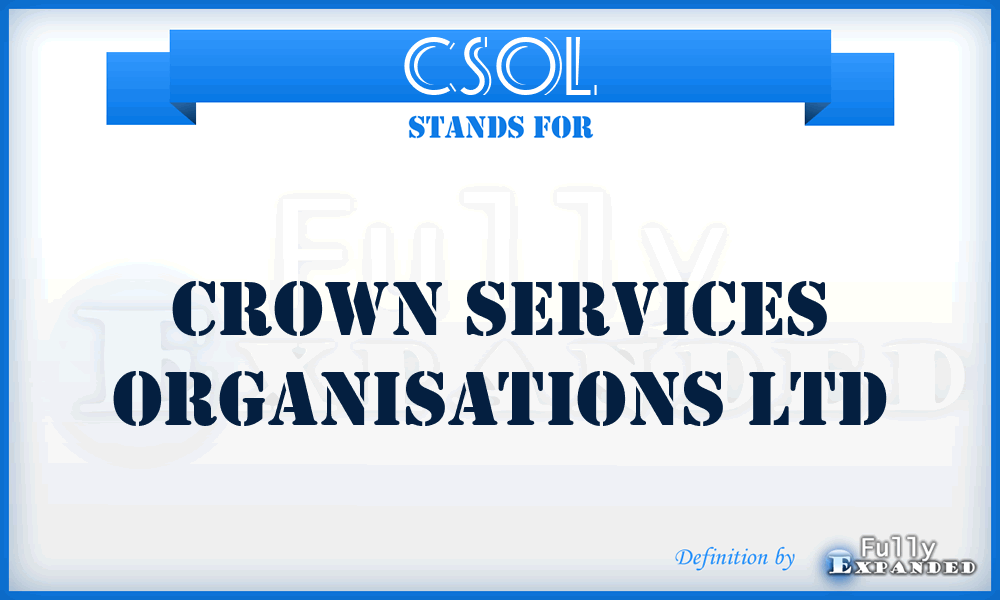 CSOL - Crown Services Organisations Ltd