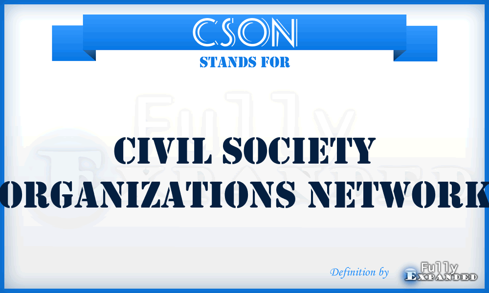 CSON - Civil Society Organizations Network