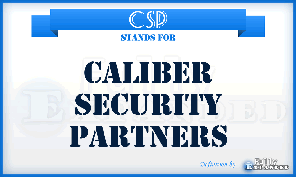 CSP - Caliber Security Partners