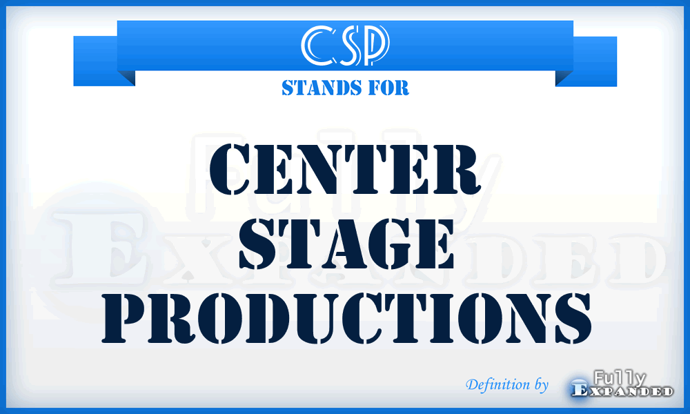 CSP - Center Stage Productions