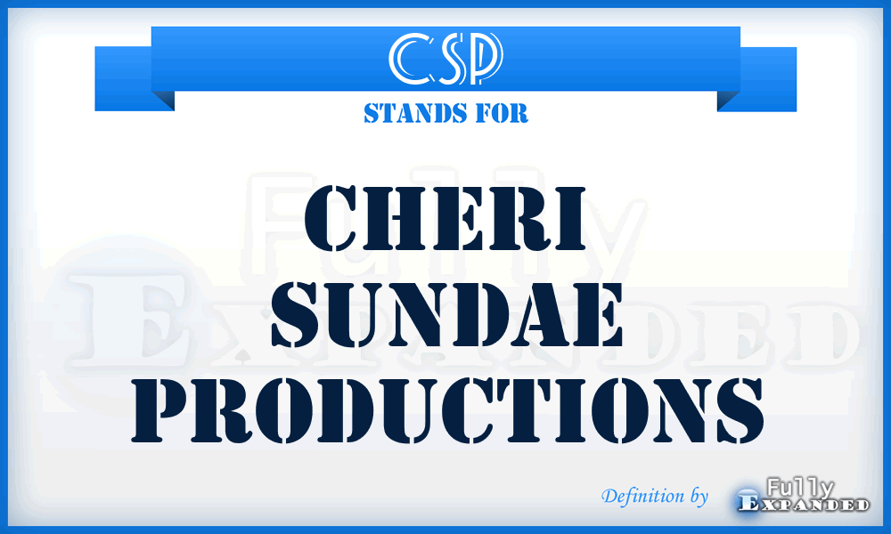 CSP - Cheri Sundae Productions