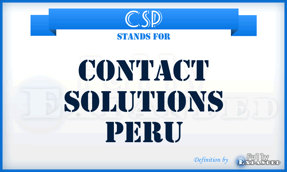 CSP - Contact Solutions Peru