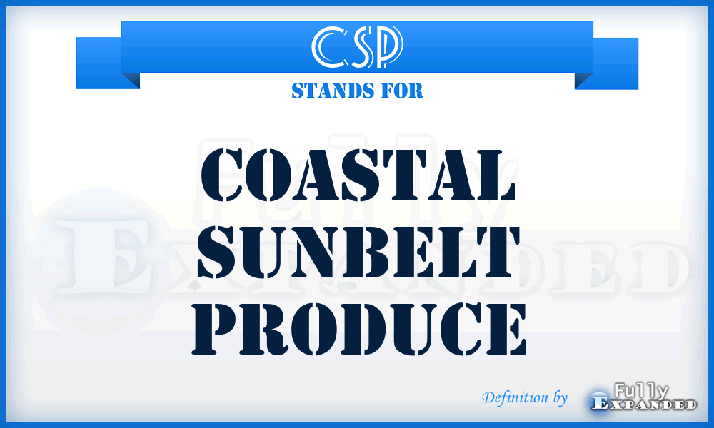 CSP - Coastal Sunbelt Produce