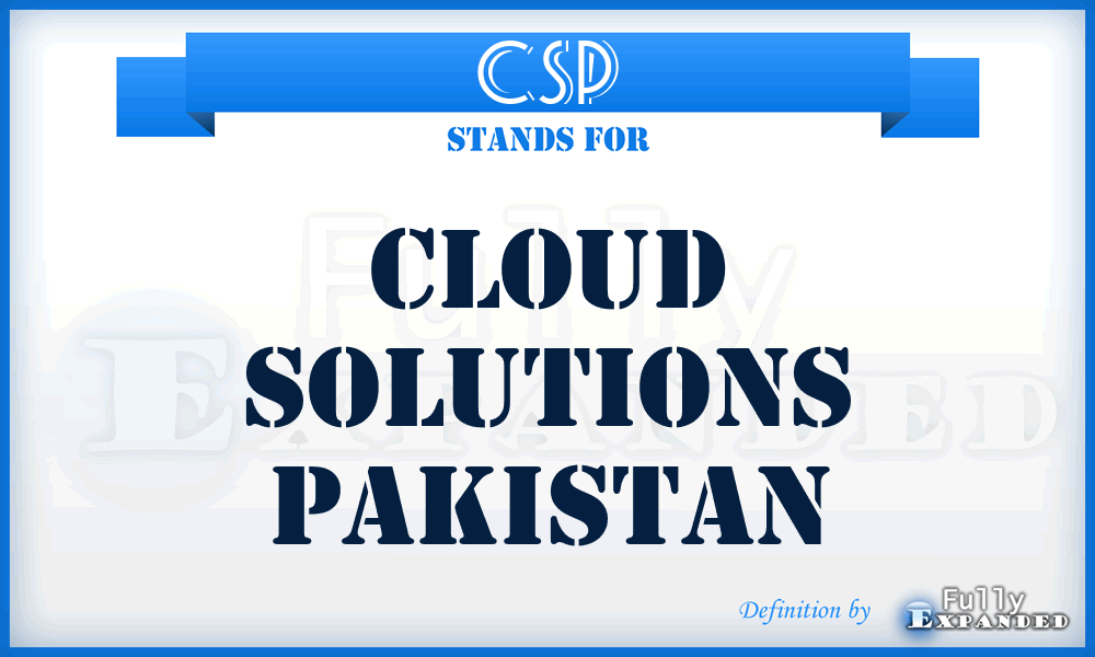 CSP - Cloud Solutions Pakistan