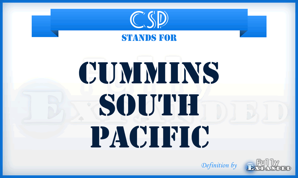 CSP - Cummins South Pacific