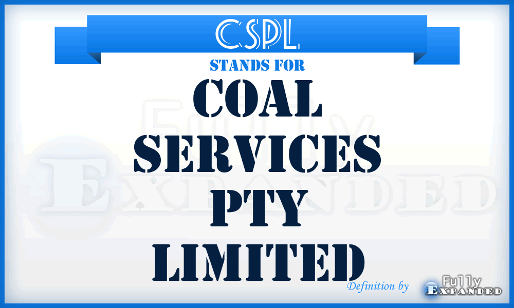 CSPL - Coal Services Pty Limited