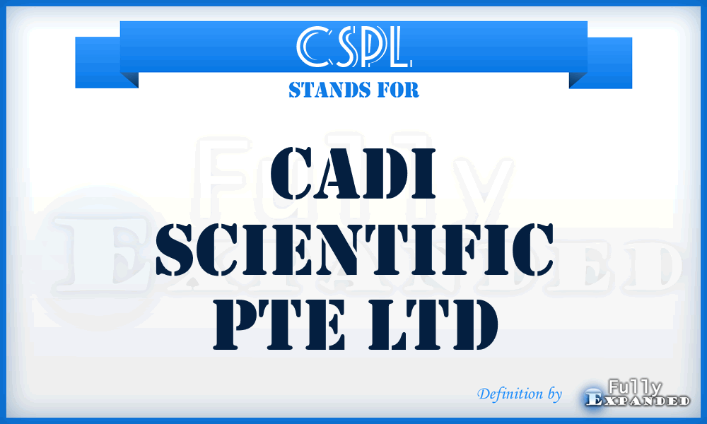 CSPL - Cadi Scientific Pte Ltd