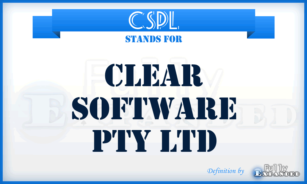 CSPL - Clear Software Pty Ltd