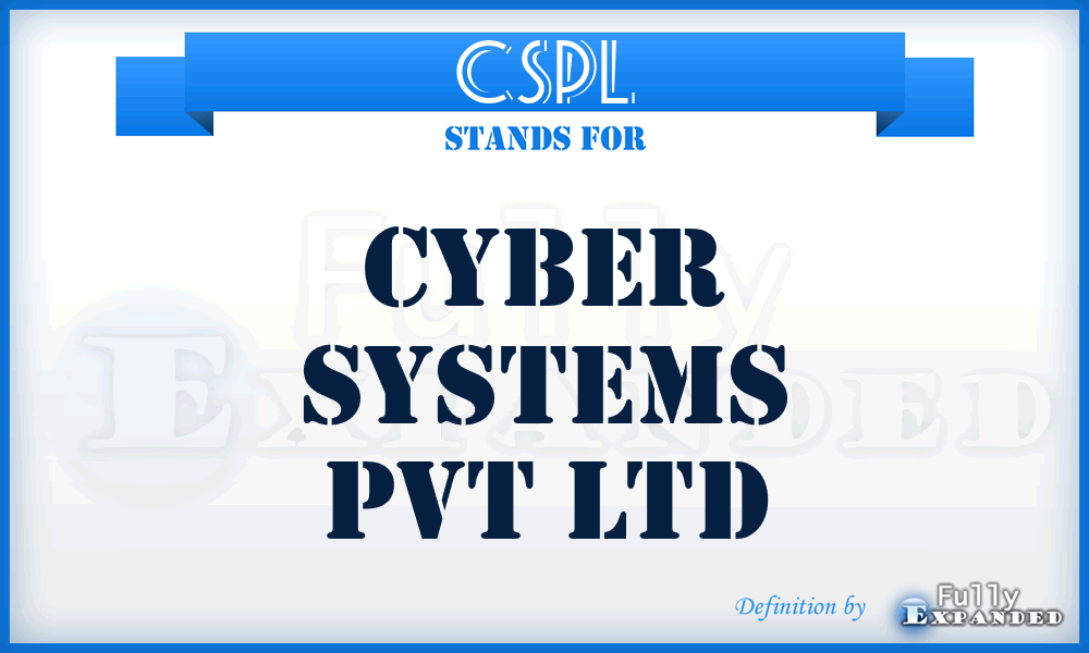 CSPL - Cyber Systems Pvt Ltd