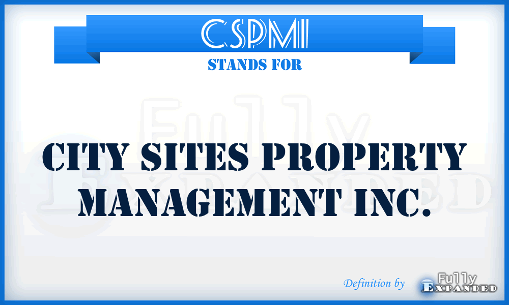 CSPMI - City Sites Property Management Inc.