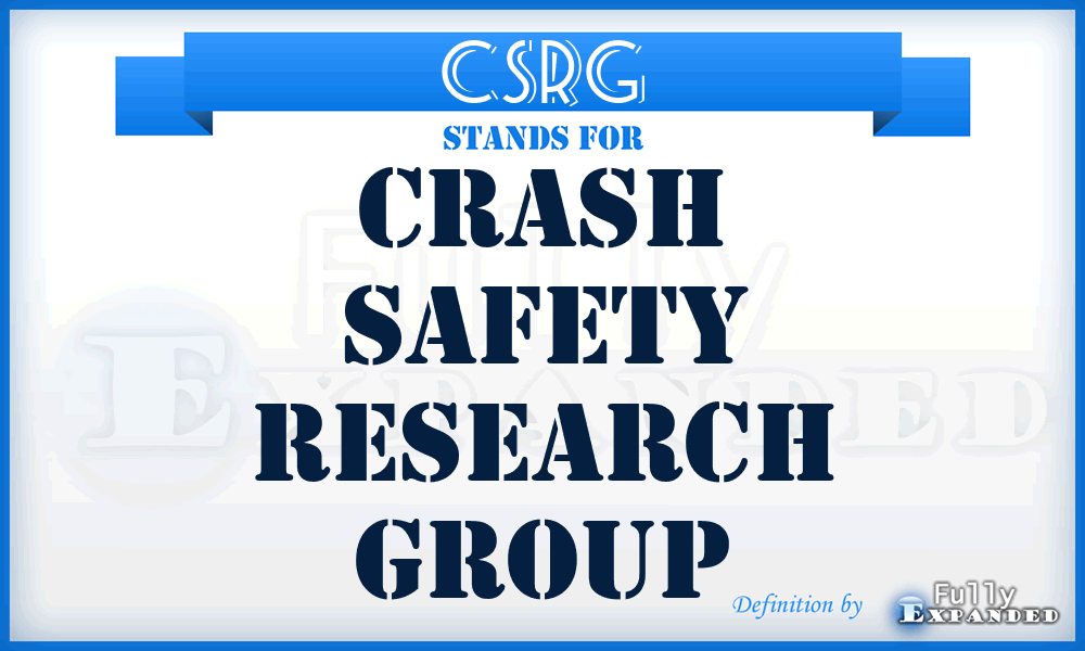 CSRG - Crash Safety Research Group