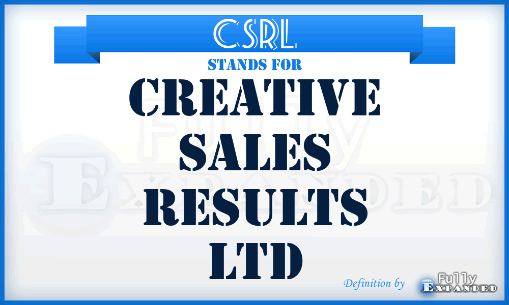CSRL - Creative Sales Results Ltd