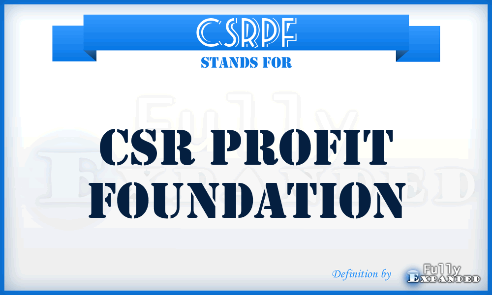 CSRPF - CSR Profit Foundation