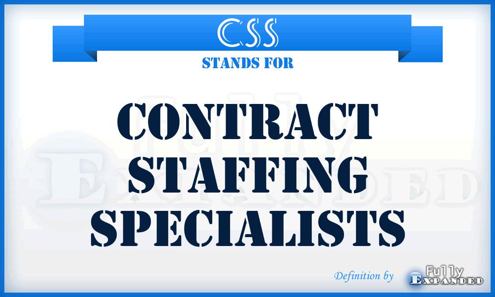 CSS - Contract Staffing Specialists