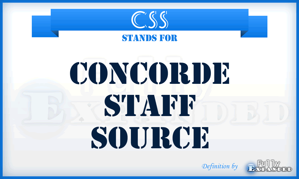 CSS - Concorde Staff Source