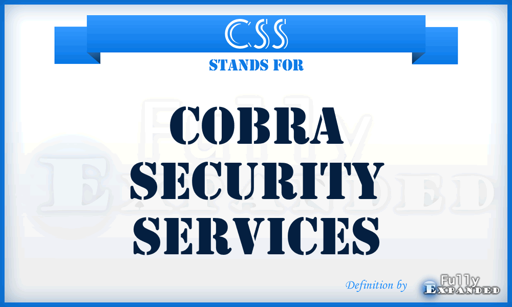 CSS - Cobra Security Services