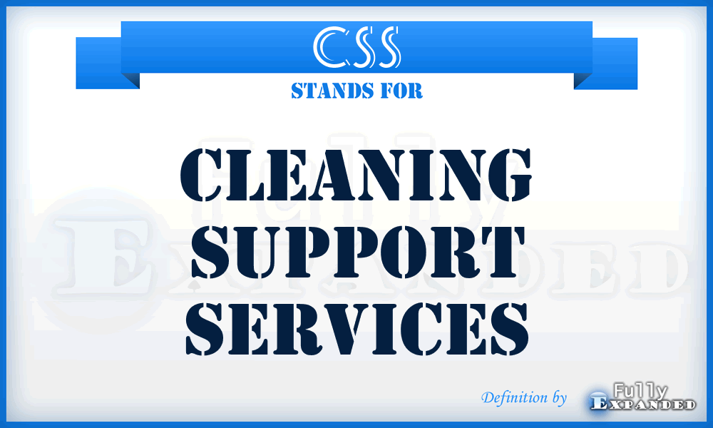 CSS - Cleaning Support Services