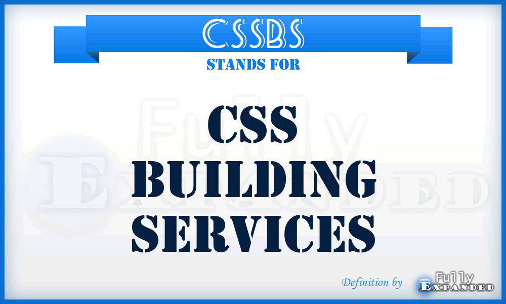 CSSBS - CSS Building Services