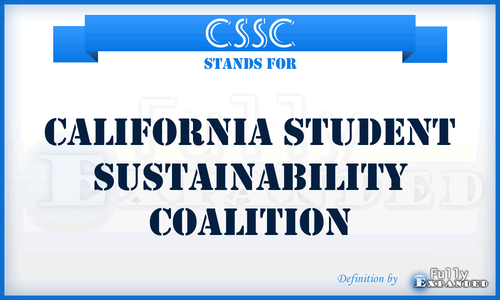 CSSC - California Student Sustainability Coalition
