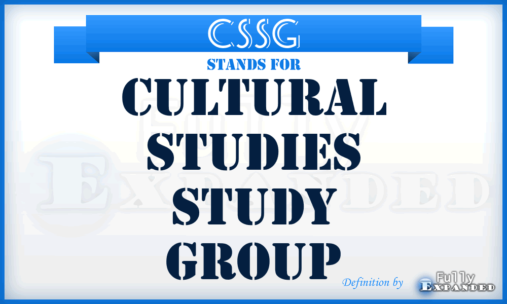 CSSG - Cultural Studies Study Group