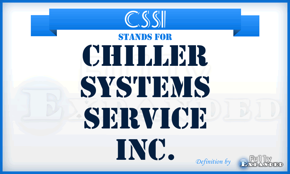 CSSI - Chiller Systems Service Inc.