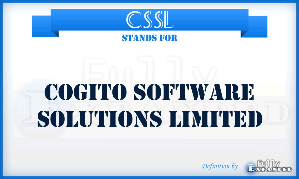 CSSL - Cogito Software Solutions Limited