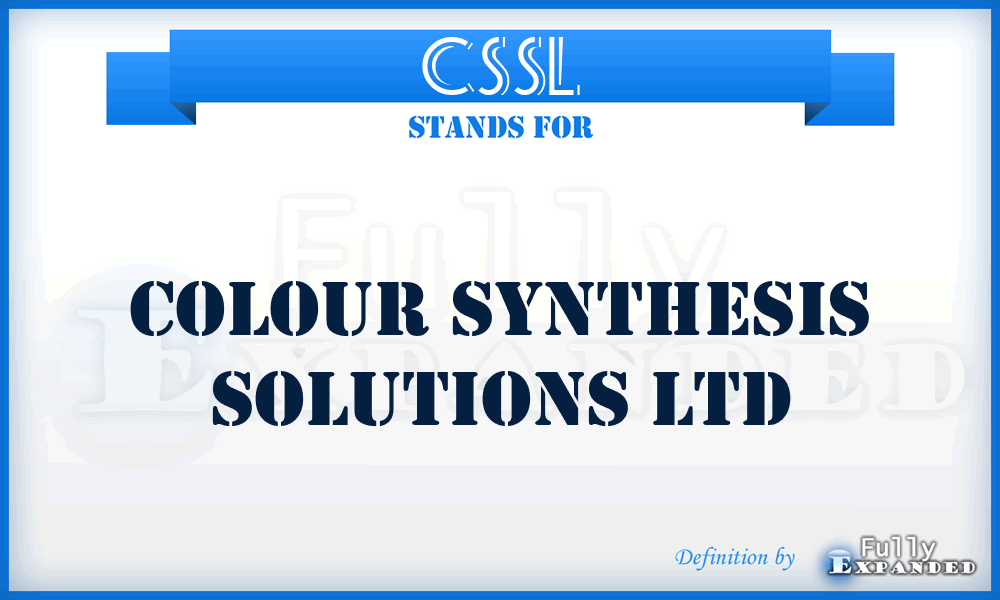 CSSL - Colour Synthesis Solutions Ltd