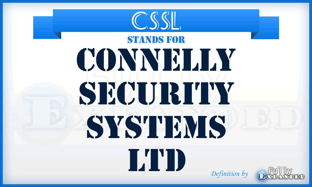 CSSL - Connelly Security Systems Ltd