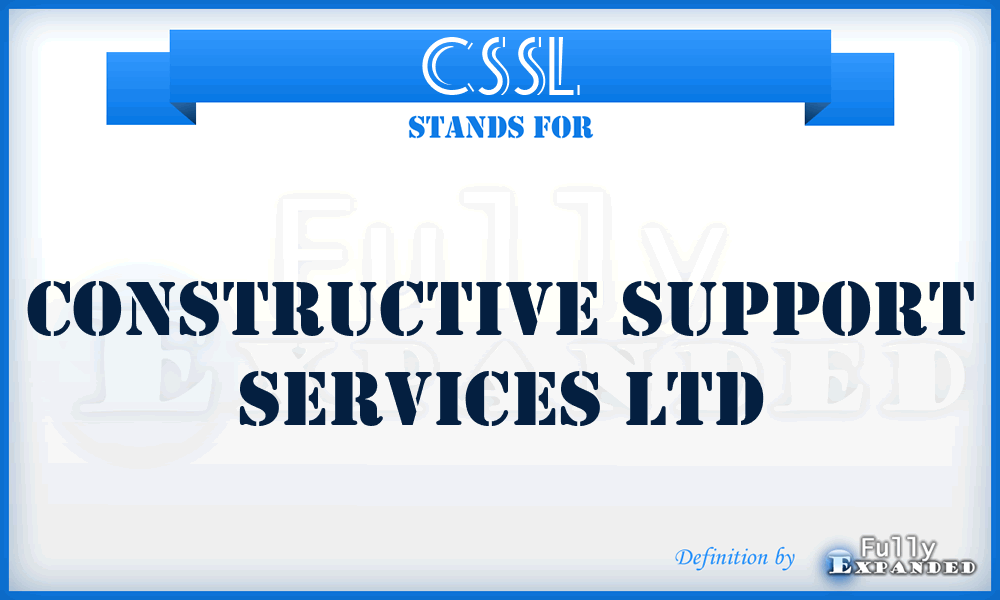 CSSL - Constructive Support Services Ltd