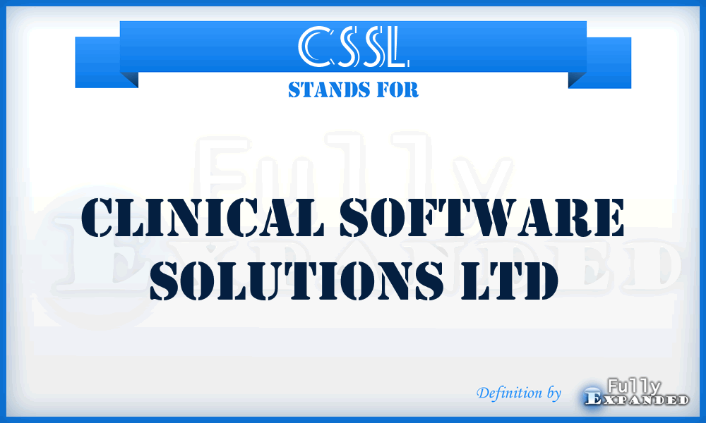 CSSL - Clinical Software Solutions Ltd